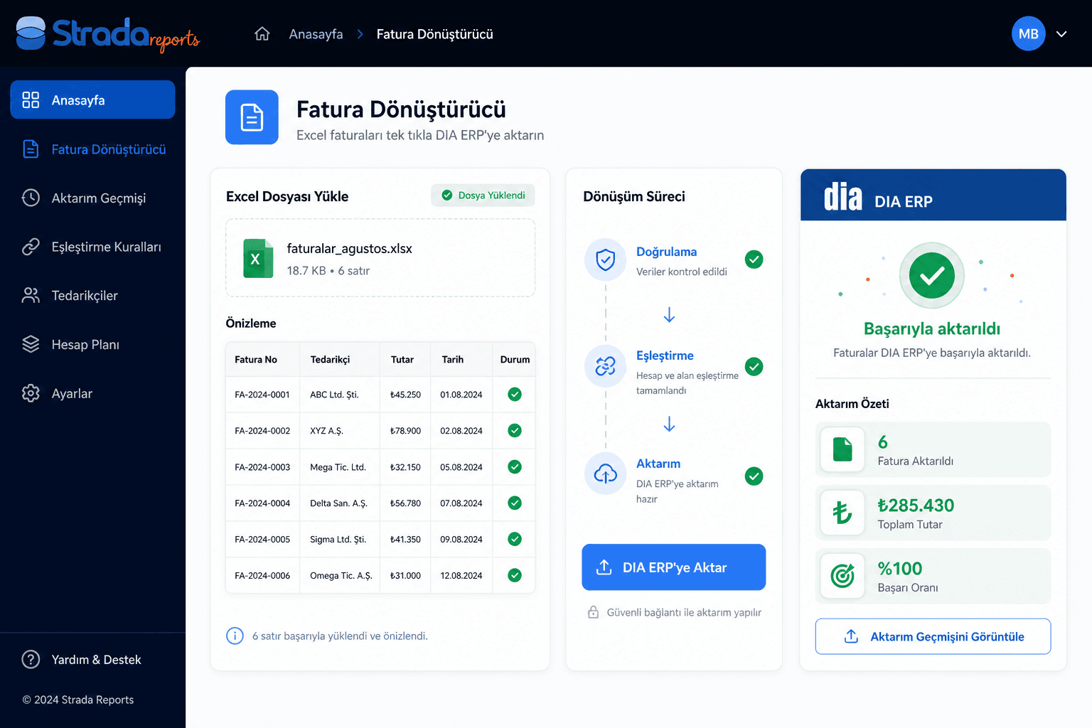 Invoice Converter — Strada Reports