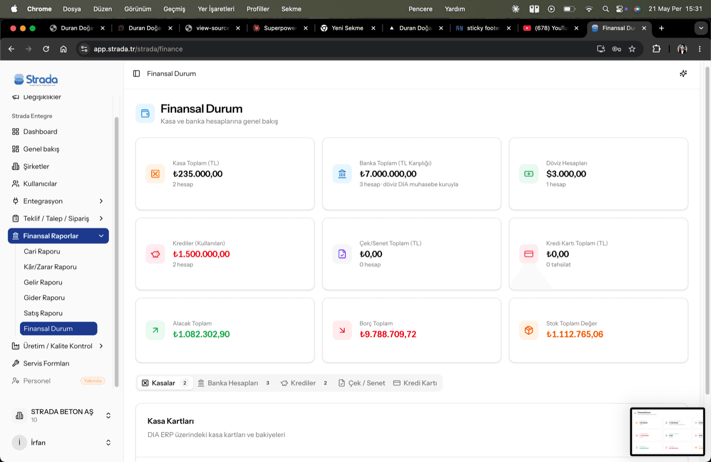 Order Report — Strada Reports